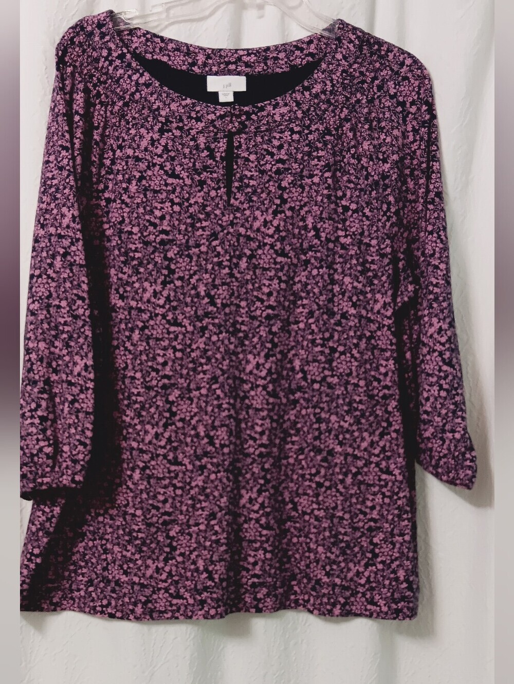 J.jill Floral Keyhole Tunic Size L